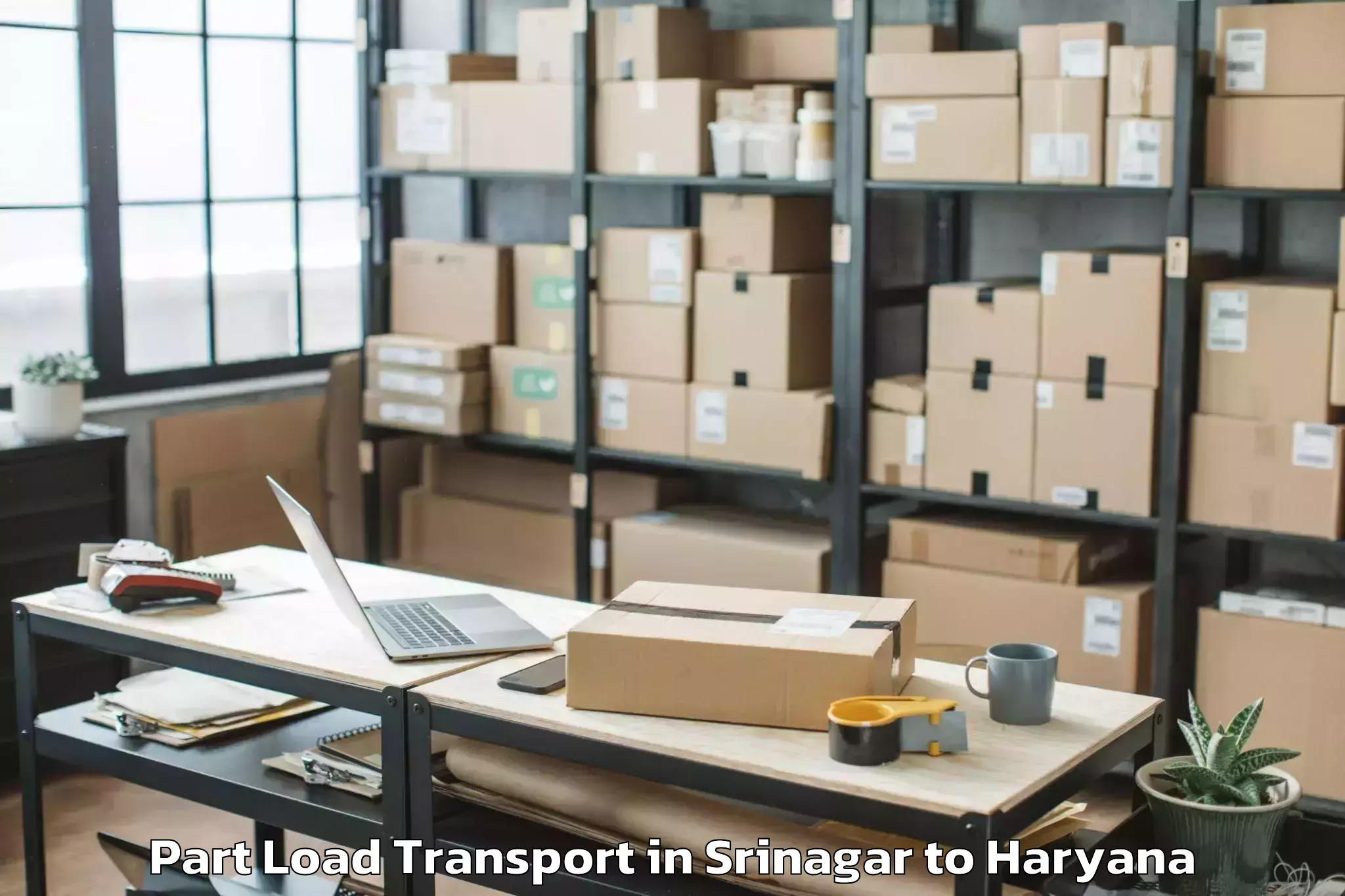 Easy Srinagar to Sushant University Gurgaon Part Load Transport Booking